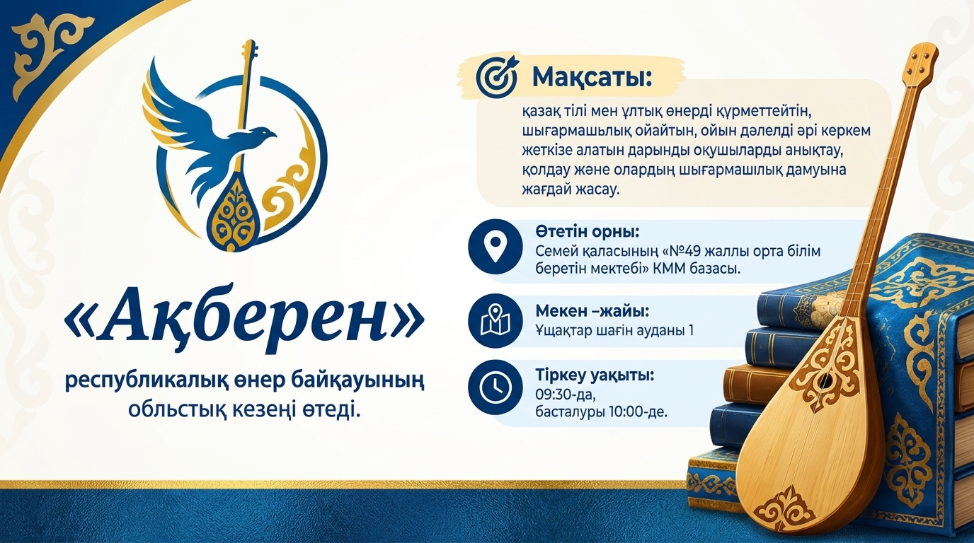 Шығармашыл оқушылар арасындағы   «Ақберен»  республикалық өнер  байқауының облыстық  кезеңі